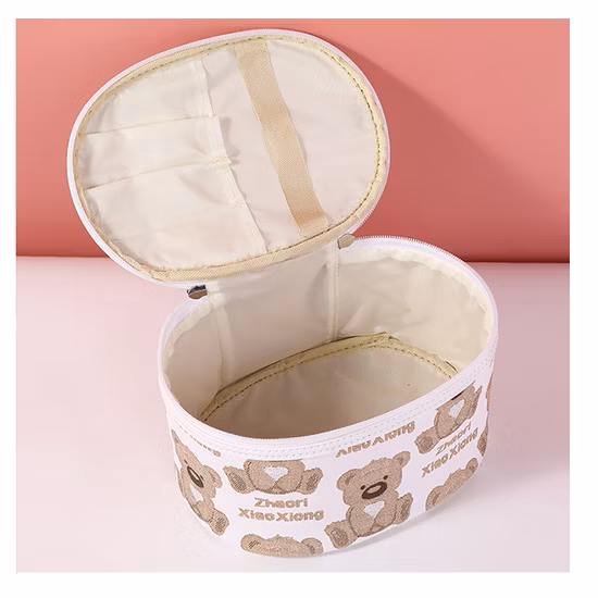 Petit sac de maquillage personnalisé, pochette à cosmétiques de voyage en PU, sac à cosmétiques de lavage Portable