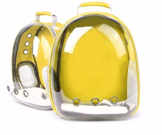 Sac à dos portable transparent pour animaux de compagnie, vue complète
